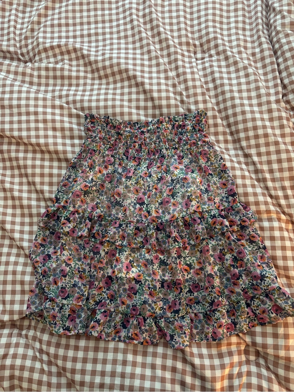 Sienna Sky Floral Ruffle Mini Skirt - Pink